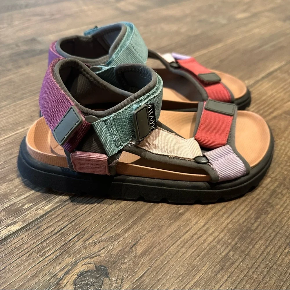 Zara Kids Color Block Velcro Sandals Size 32/US 7‎